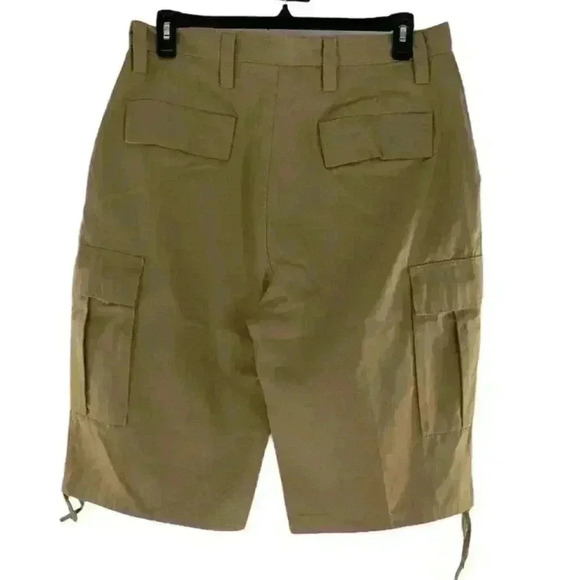 Regal Wear Khaki Tan Cargo Shorts Flat Front Side Pockets Size 38 - Picture 2 of 6